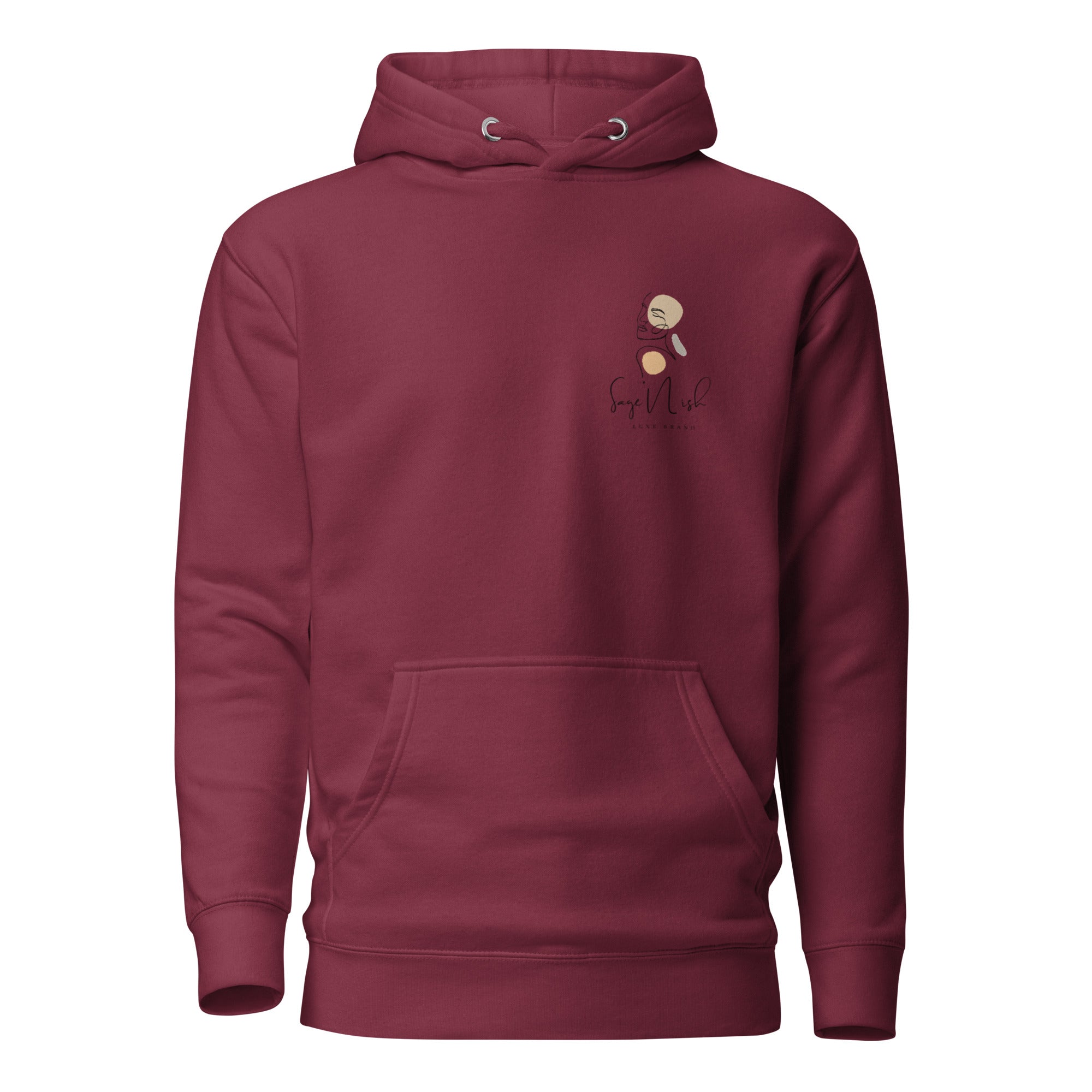 Essential Logo Hoodie-Track Burgundy Marl – Spirit Clothing